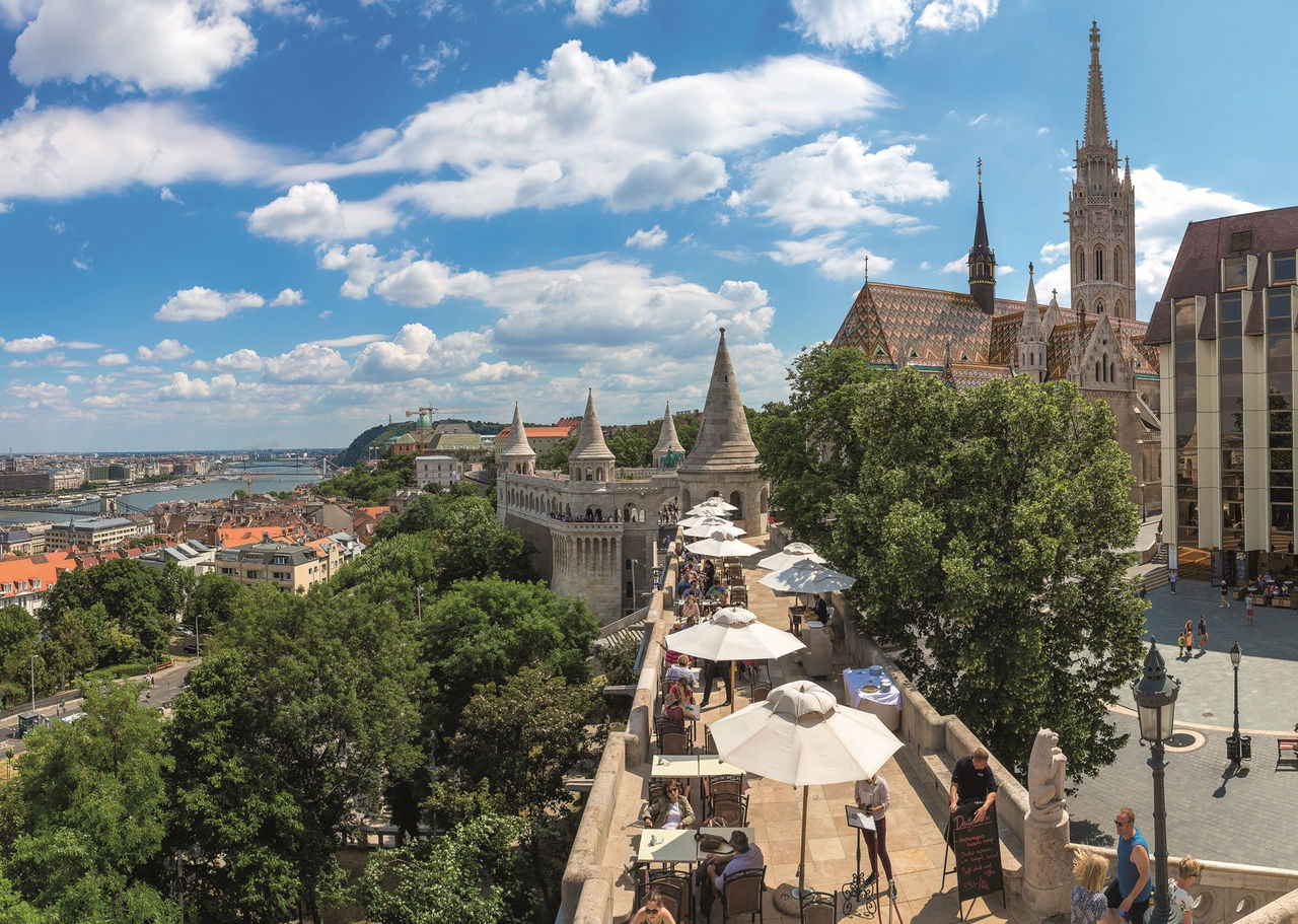BUDAPEST, HUNGARY - JULY 22, 2017: Fisherman bastion in Budapest in Hungary in a beautiful summer day; Shutterstock ID 1576918093; NP: ECO